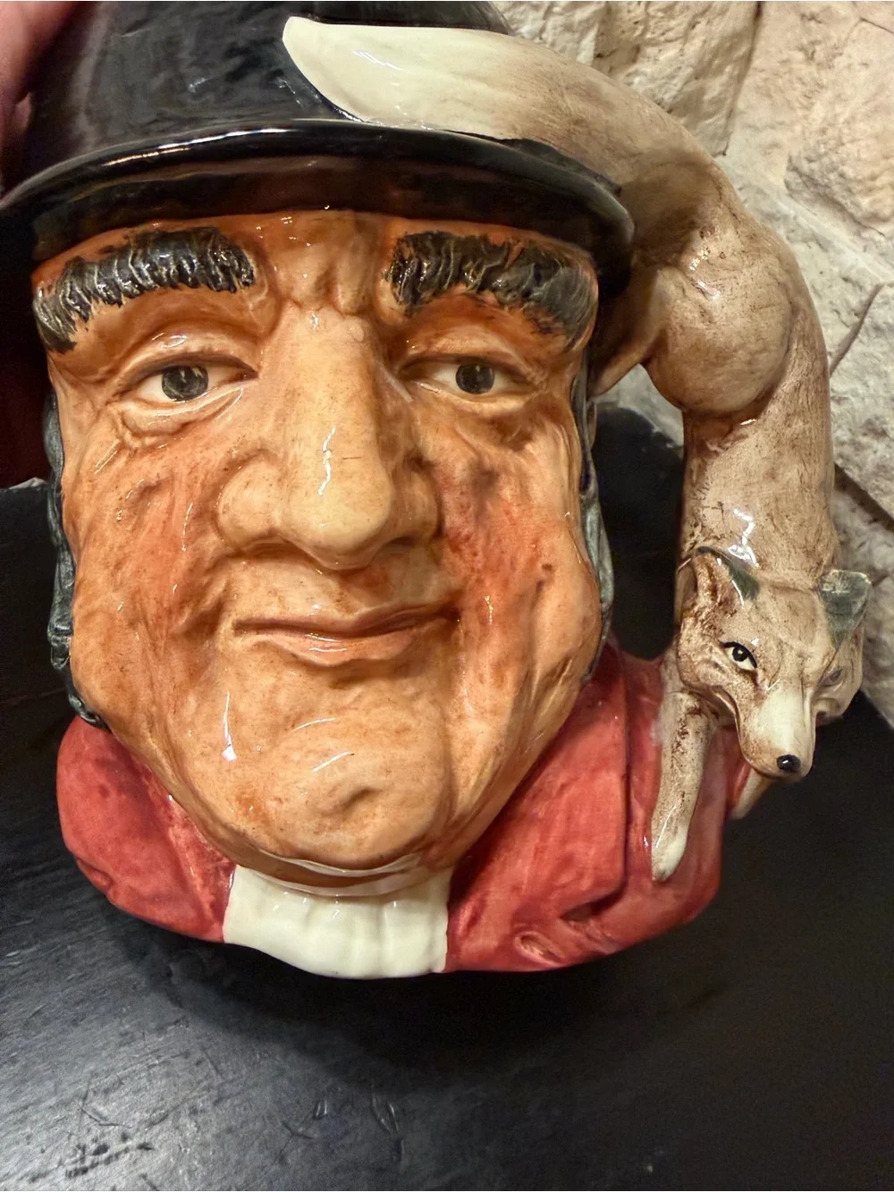 Vintage 1959 Royal Doulton  Gone Away Fox Hunter Large 8” Toby Jug D6531 England